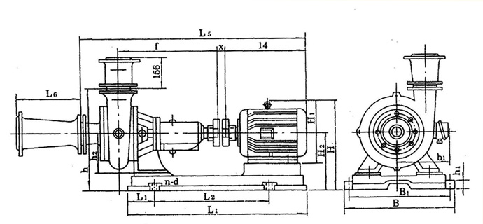 PW、PWF型懸臂式離心污水泵